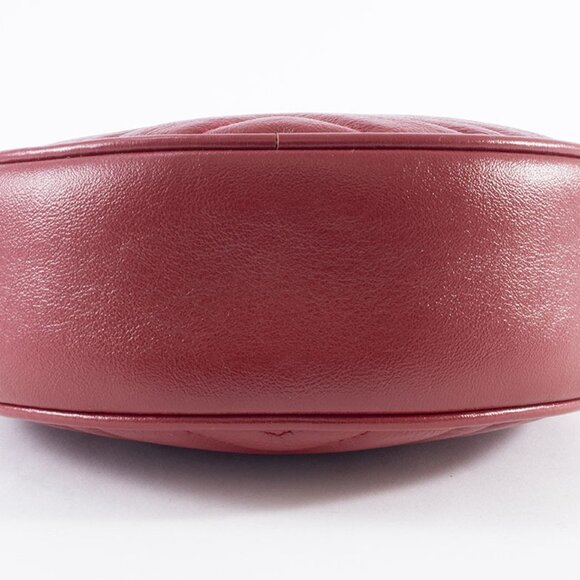 GUCCI Authentic Red Leather GG Marmont Shoulder Bag - Picture 13 of 16